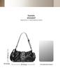 Spicy Girl Leather Motorcycle Crossbody Bag with Rivets - 2025 Fashion