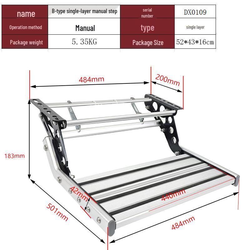 

Single & Double Layer Aluminum Alloy RV Folding Steps – Manual or Electric Options