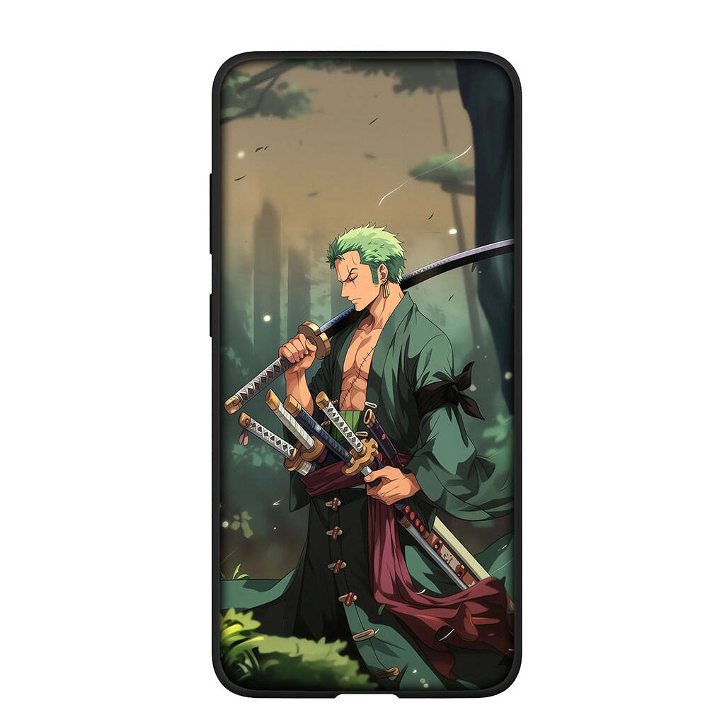 Phone Case for Samsung Galaxy S25 S23 S24 Ultra FE Plus A05 A06 A15 A16 A36 A37 A35 A54 A55 A56 A57 A25 A26 A53 A17 One Pieces Cute Roronoa Zoro Cover