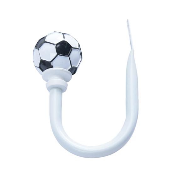 

1 шт настенный U-образный футбольный занавес с крючком для галстука, держатель для домашнего декора белый