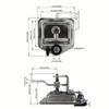 Compact Folding Lock Black Stainless Steel Lock User Convenience T-handle Lock  Truck