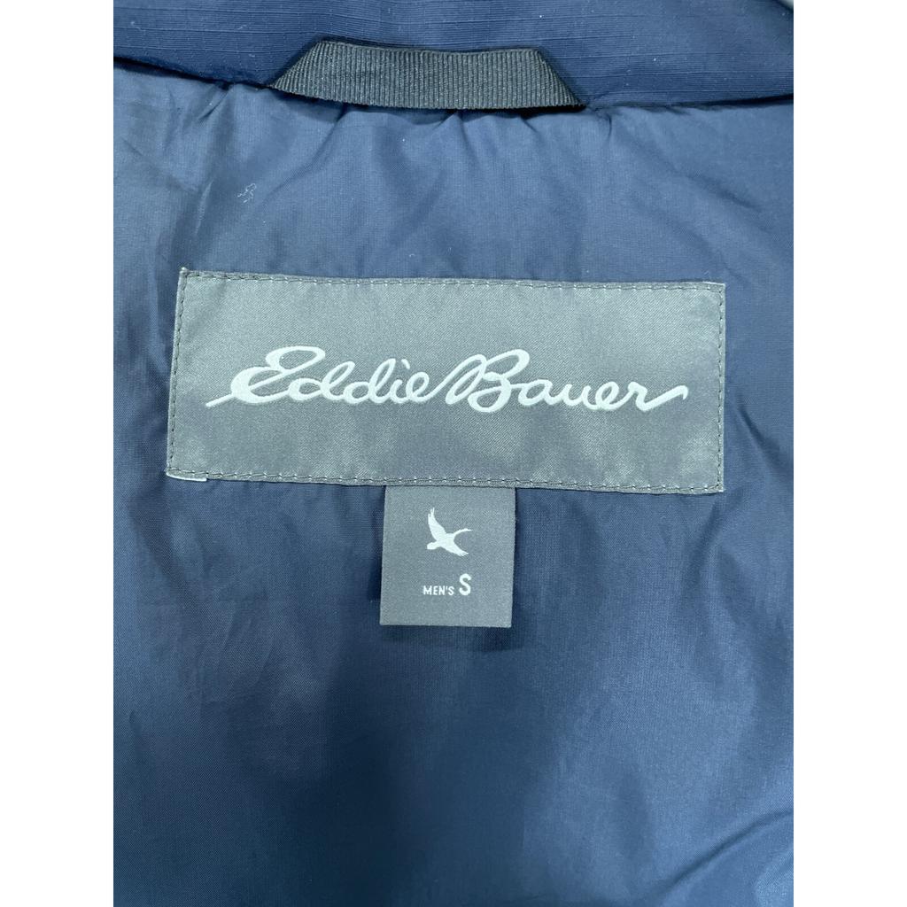 EDDIE BAUER Navy Herringbone Wool Down Jacket Jacket S Navy grayUsed