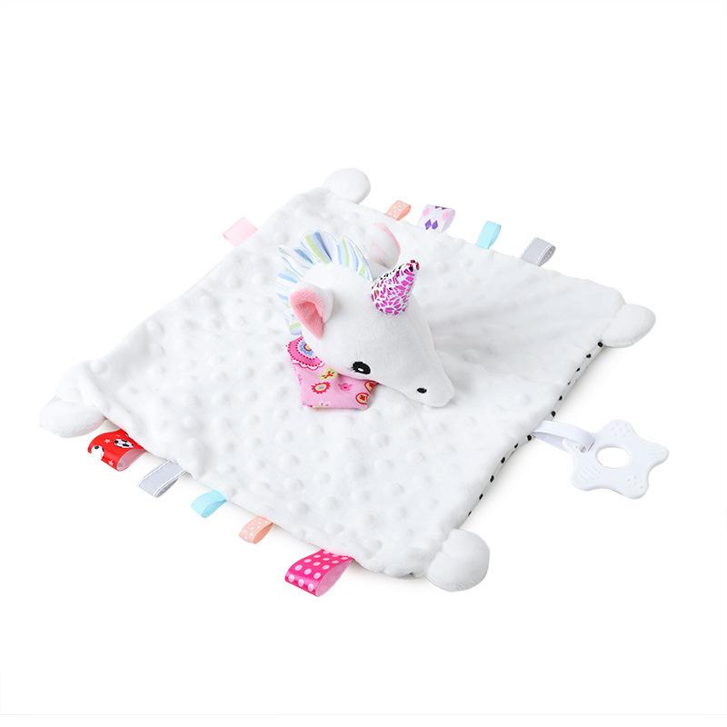 Newborn Baby Plush Car Crib Stroller Pendant Doll Comfort Blanket Educational Toy Snuggle Lovey Security Comfort Blanket