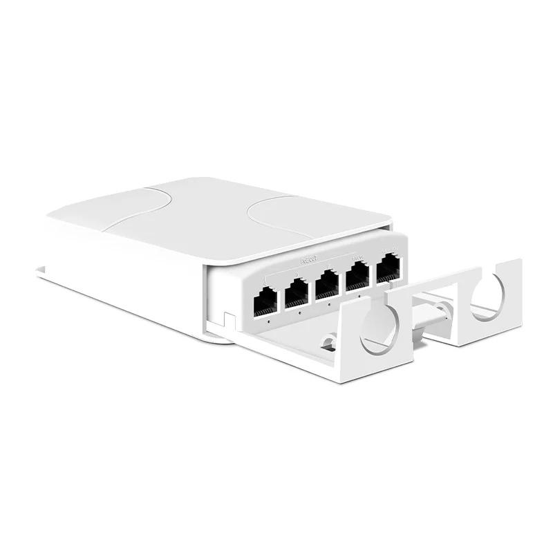 100/1000Mbps POE Extender 5 Ports  Repeater Outdoor Waterproof Network Switch IP55 VLAN 44-57V for POE Camera Wierless AP