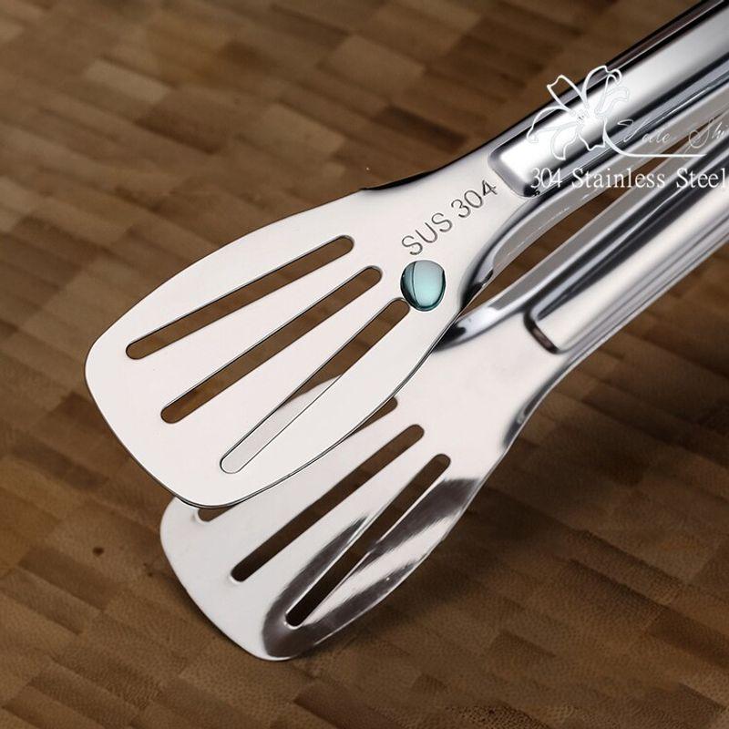 304 Stainless Steel Clip Cold Leather Food Clip Thickened and Anti-Scald Special Steak Tong for Barbecue and Baking