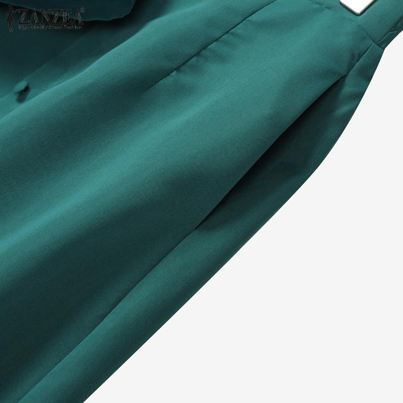 ZANZEA Women Short Sleeve Blouse and Long Skirts Summer Two Piece Suit Sets