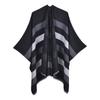 Women's Double-sided Two-color Cape Shawl New Simple Four-season Imitation Cashmere Cape Air-conditioned Room Shawl