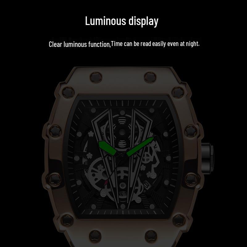 Large Dial Men's Automatic Quartz Watch, Luminous & Waterproof