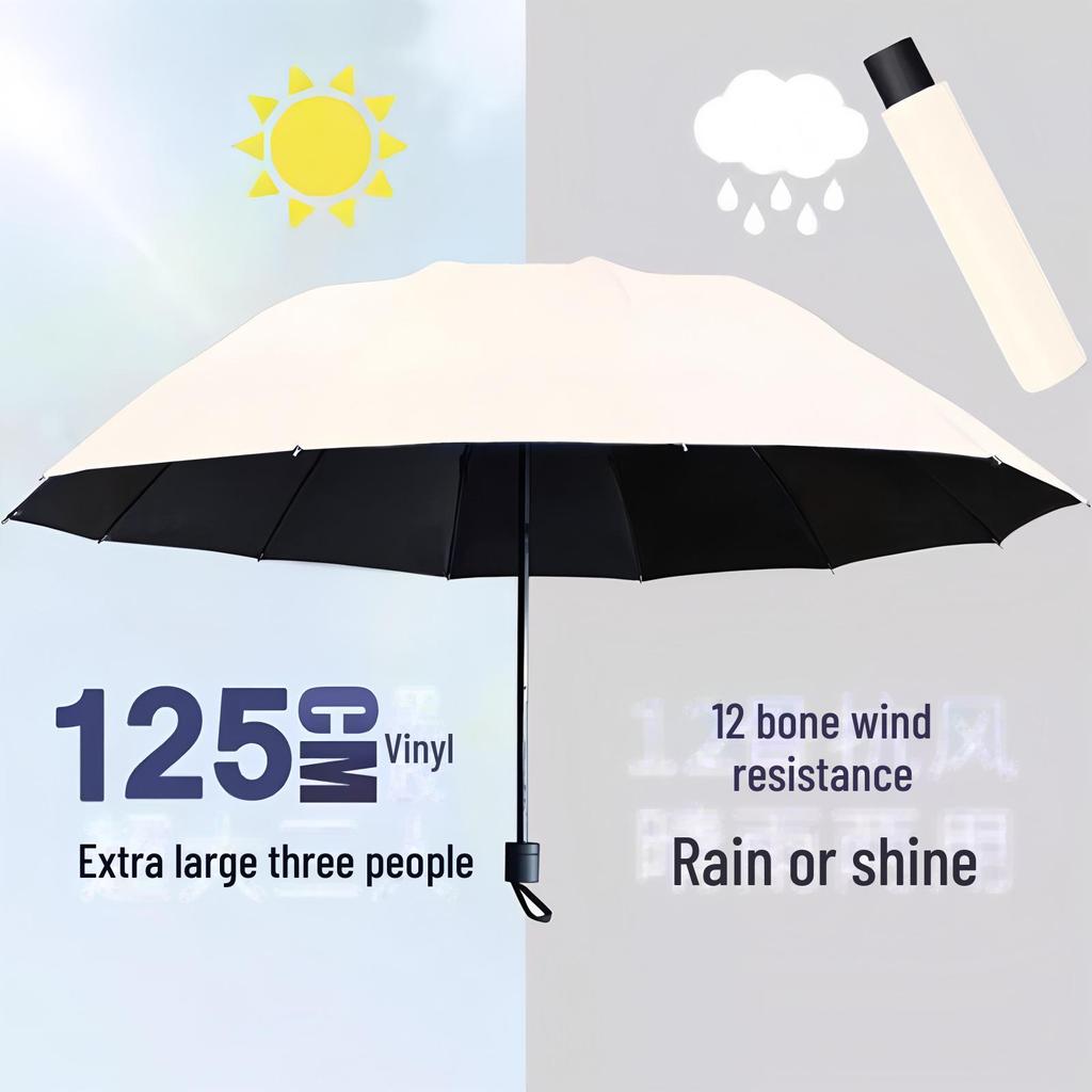 Parapluie pliant automatique pour femme avec protection UV et logo