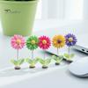 Small Car Dashboard Figurine Spring Wobbly Flower Ornament, Shaking Head Sunflower Interior Decor, Cute Decorations for Rearview Mirror And