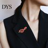 Clothes Brooch Rhinestone Flower Pin, Bow Deer Red Lip Lapel Anti-tarnish Dress Suit Hat Bag Clothing Accessories, Elegant Jewelry for Women