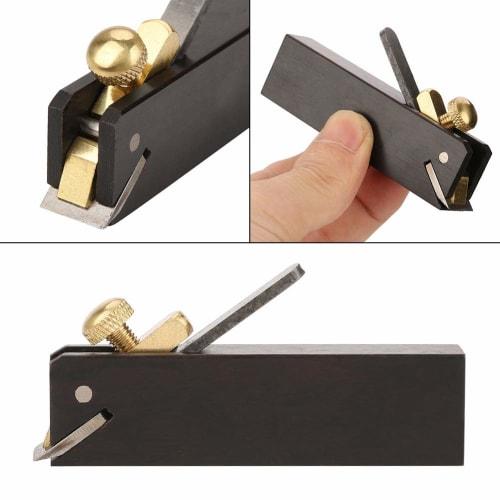 Ebony Mini Plane, Mini Planer for Surface and Flat Surfaces, Crafting, Made of Ebony, High Hardness, Wear Resistant, 75mm Long, DIY, Compact
