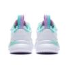 Li Ning Kids Big Aurora Sports Trend Non-Slip Anti-Kick Rebound Lightweight Casual Shoes Kids Casual Shoes Standard-White Light-Blue-Purple YKCQ274-92