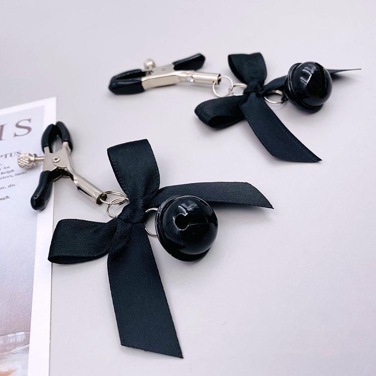 Women's Erotic SM Bell Nipple and Vaginal Clamps for Flirting, Clitoral Stimulation, and Maid Training