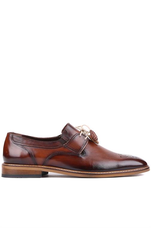 

Стиль обуви: коричневые кожаные мужские классические туфли на шнуровке 250-603 39 дубильная кора