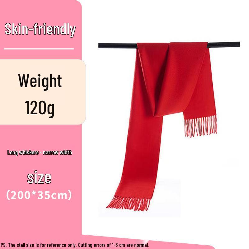 Wysokiej jakości czerwony szalik z nadrukowanym logo na spotkania roczne i wesela