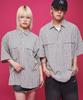 WEGO Short Sleeve Minimalist Check Logo Summer Size White Check 1 Men's Shirt, Shirt, Top, Streetwear, Casual, M,
