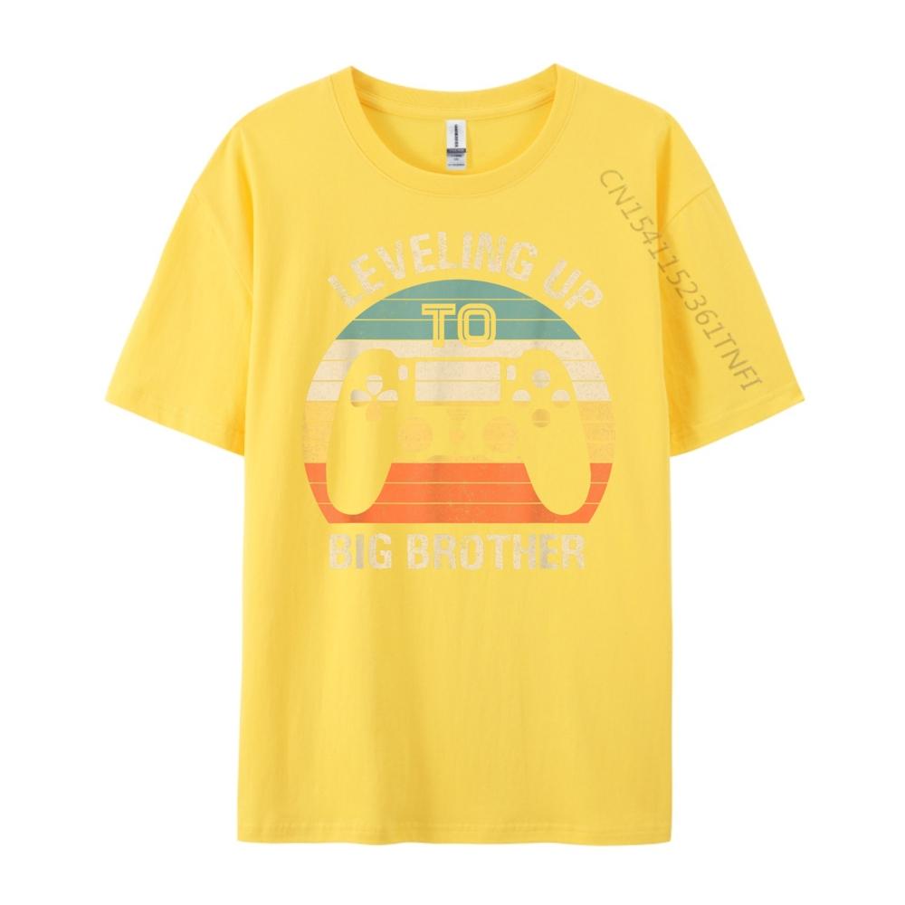 Leveling up to Big Brother 2025 funny gamer vintage kids men Funny T Shirts Men Couples Cotton T Shirt Men Tops  Tees