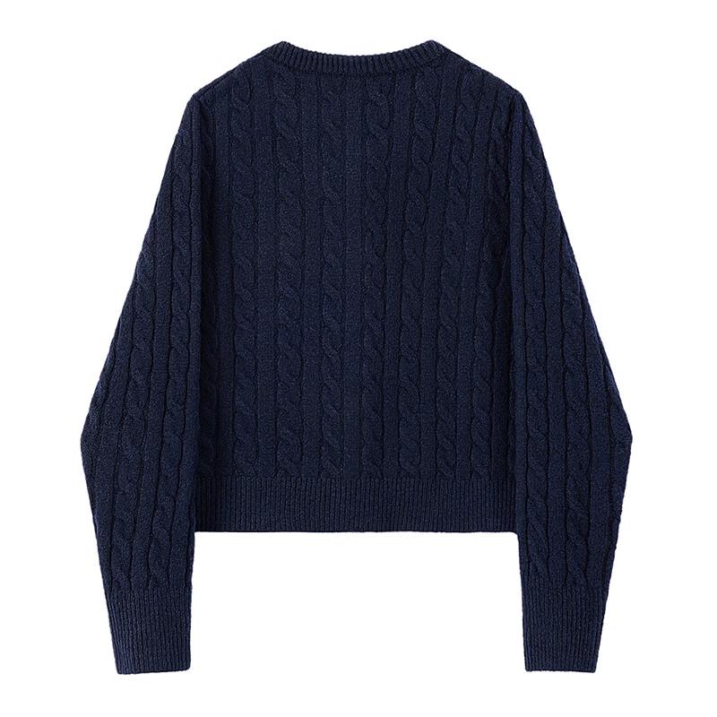 Women's Wool Blend French Retro 3D Floral Knit Cardigan