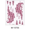 Lace Fake Tattoo Temporary Tattoo Red Mehndi Stickers Body Art Sticker  Girls