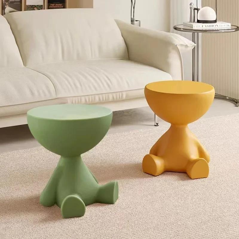 Leichter Luxus Cartoon Sofa Beistelltisch Kreativer Flachkopf Kaffeetisch Kleiner Haushalt Kunststoff Kaffeetisch Möbel Beistelltisch