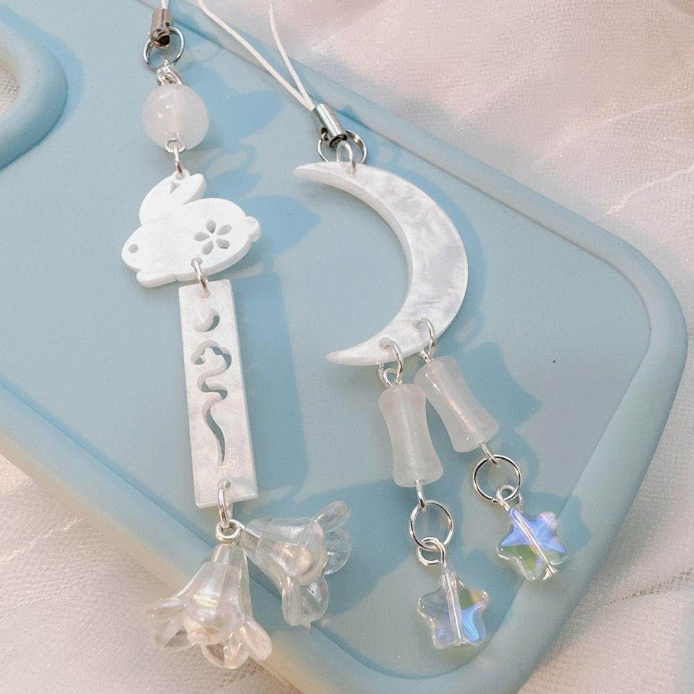 Acrylic Moon Star Phone Charms Mid-Autumn Festival Mobile Strap  Mobile Phone Accessories