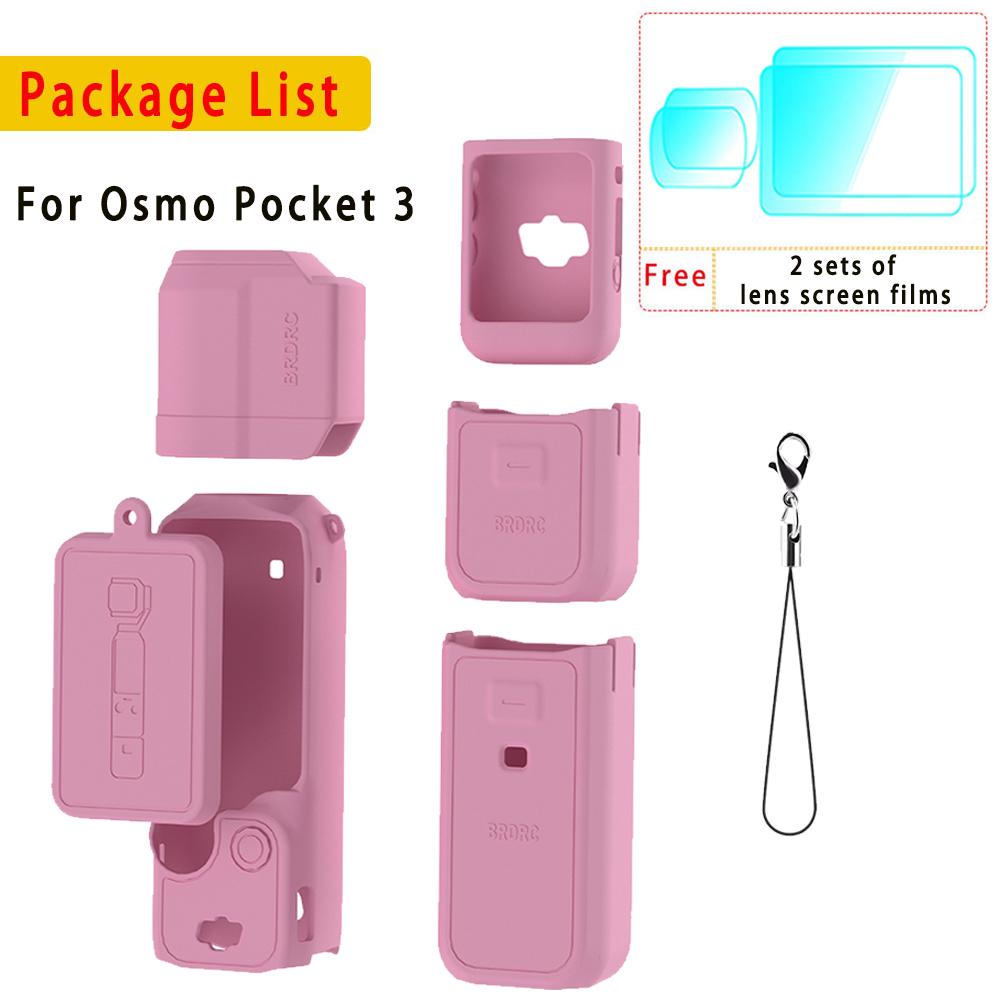 Silicone Cover for Dji Pocket 3 Protective Case Anti-Scratch Handle Soft Sleeve Skin Lens Cap, For Dji Osmo Pocket 3 Accessories