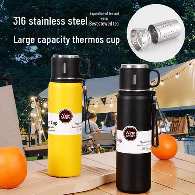 316 Stainless Steel Large Capacity Thermos Cup - Portable Outdoor Sports & Car Water Bottle