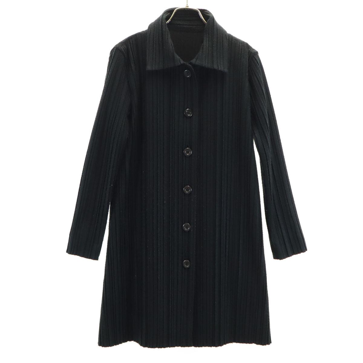 

PLEATS PLEASE made in Japan Pleated coat 3 black Women Used