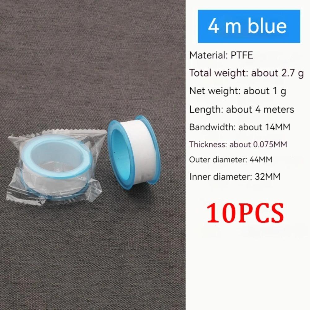 

PTFE Thread Seal Tape for Water Gas Oil Pipes High Density Leak Proof Plumber Tape for Fittings Valve Shower Toilet Repair 14mm