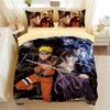 Anime Uchiha Naruto Uzumaki Rød Sky Sengetøysett Husholdningsdyne Dynetrekk Itachi Hjemmetekstil Sengesett Barnegave