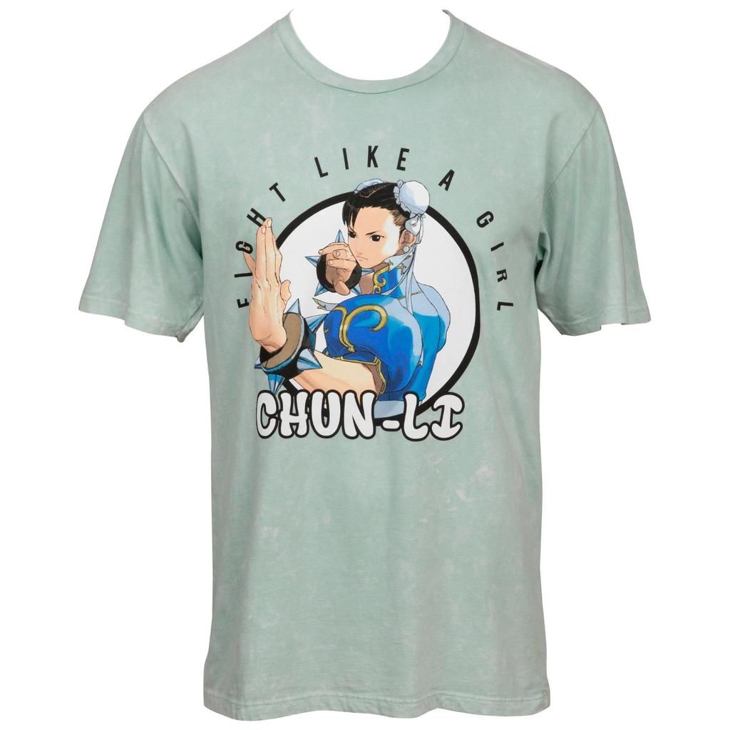 Street Fighter Chun-Li Fight Like a Girl Mineral Wash T-Shirt Gildan