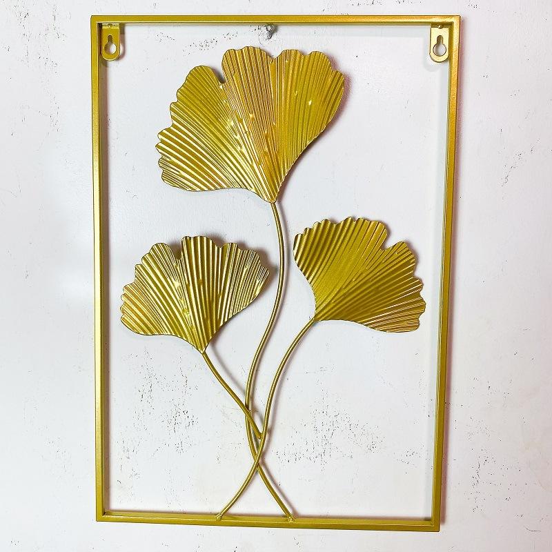 1PC Colorful Iron Leaves Modern Living Room Wall Decoration TV Sofa Background Wall Entrance Hanging