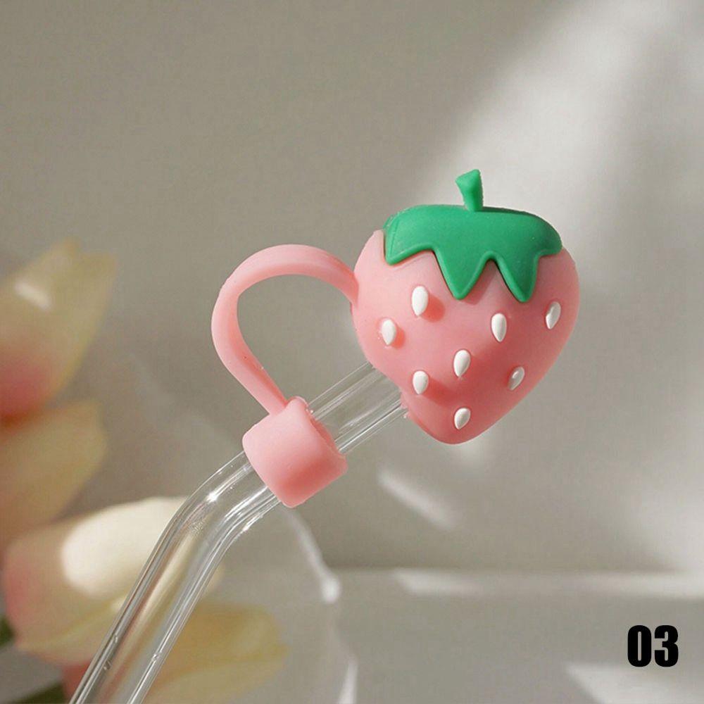 Anti-Dust for Straws Silicone Anti-Dust Cap Bottle Accessories Straws Decorative Cap Straw Plug
