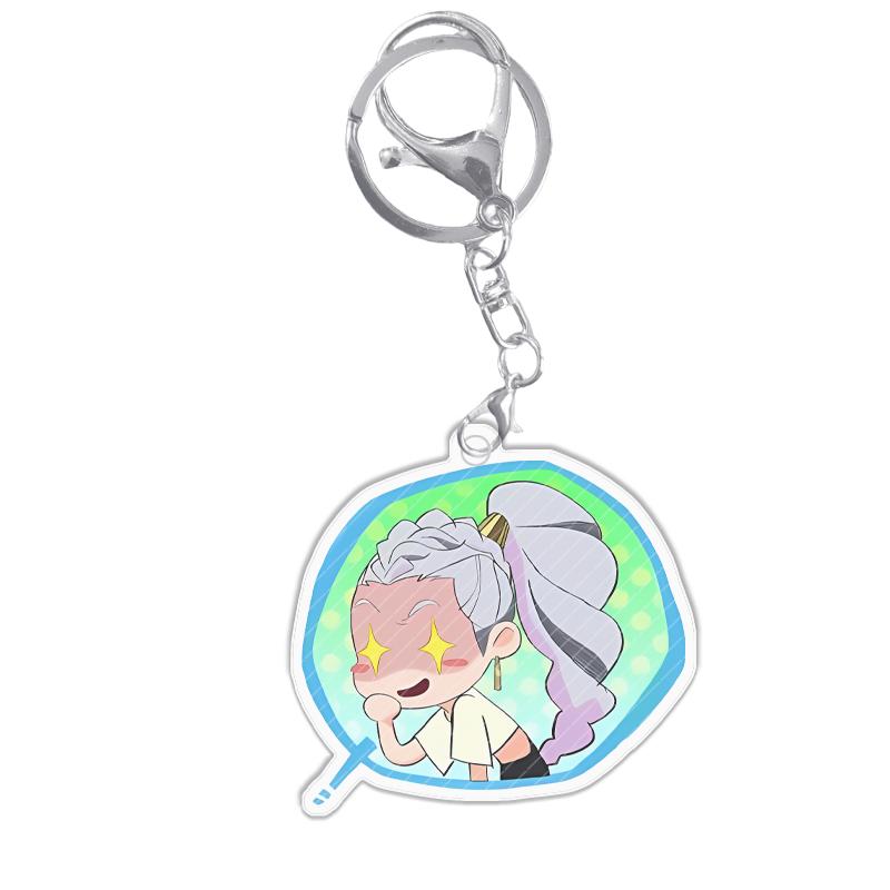 Hunters Demon K-Pop Acrylic Keychain Rumi Funny Emoticon Eating Sushi Anime Characters Gifts Interesting Pendant Decoration Toy