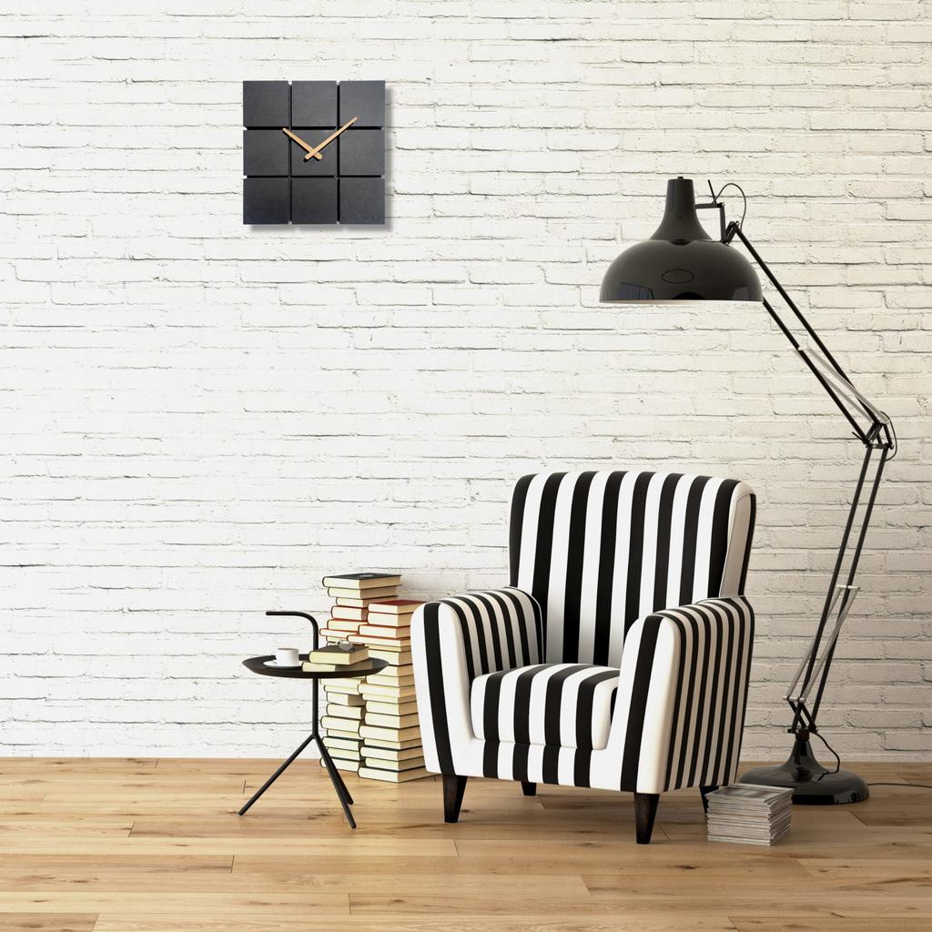 Harmony Wooden Wall Clock 30cm Black