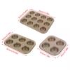 Molde para Magdalenas de 4/6/12 Tazas Bandeja para Muffins Molde para Magdalenas Molde para Muffins Molde para Hornear de Acero al Carbono Utensilios de Cocina Antiadherentes Molde para Pasteles de Microondas