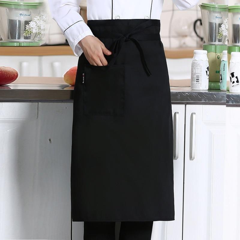 Half Waist Apron With Pocket Wear Resistant Short Apron For Restaurant Kitchen Cafe Work Use Home Baking Daily Cooking