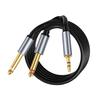 Aux Guitar Cable 6.5mm Jack To 3.5mm Audio Cable Splitter Stereo Sound Cord for Laptop, Mixer, Speaker