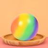 Rainbow Stress Ball Squeeze Toy Slow Rising Stress Relief Colorful Flour Ball Home Office Desk Toy Decompression Tool