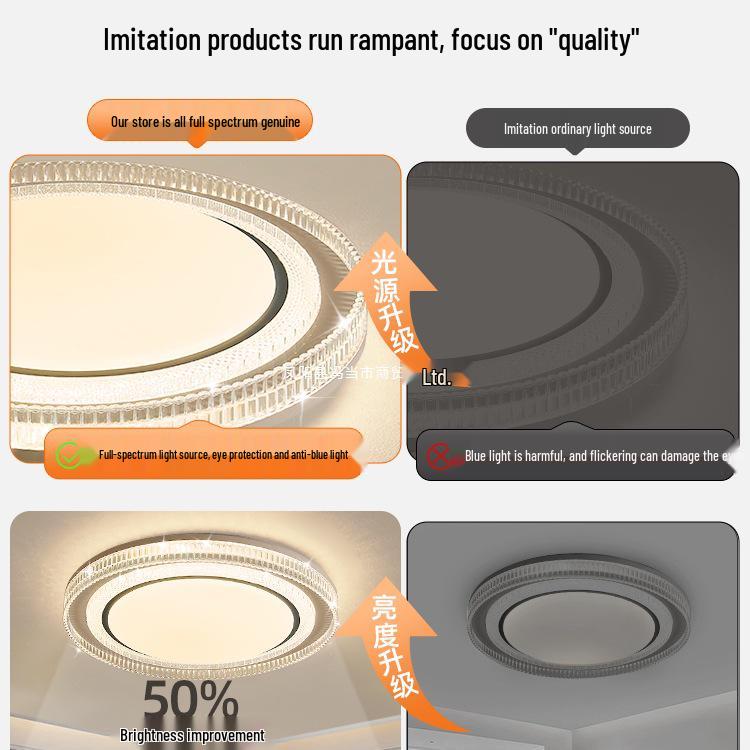 2025 Modern LED Crystal Ceiling Light for Master Bedroom - Minimalist Luxury Design