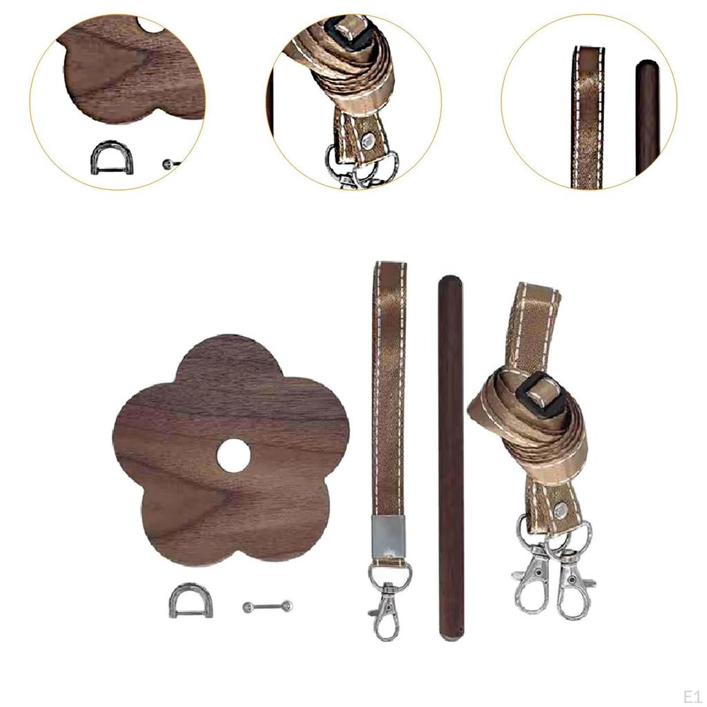 Wrist Yarn Holder Storage Wooden Portable Gift Rack with Strap & Crossbody Organizer for