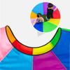 Colorful Rainbow Umbrella with Holes Hitting the Ground Mouse Mats Children's Gatherings Outdoor Sports Sensory Integration