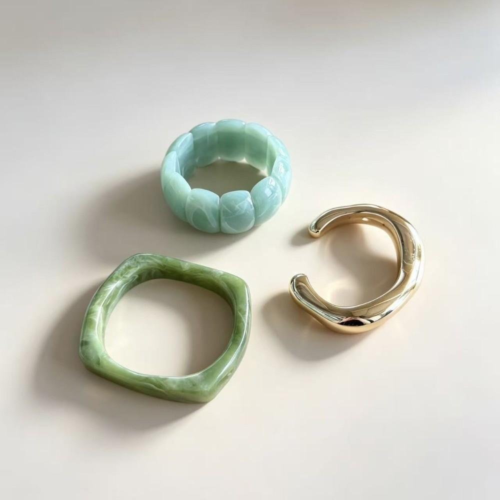 3Pcs/Set Stackable Irregular Waves Bangle Chunky Cuff Bangle Boho Bangle Bracelet for Women