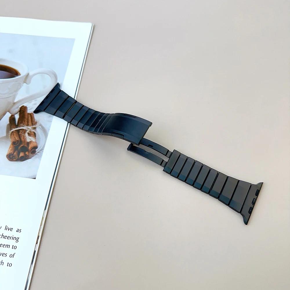 Luxury Stainless Steel Strap For Apple Watch Ultra 2 49mm 46 45mm 44 Metal Business Man Bracelet For iWatch10 8 76 Se 38 40mm 42