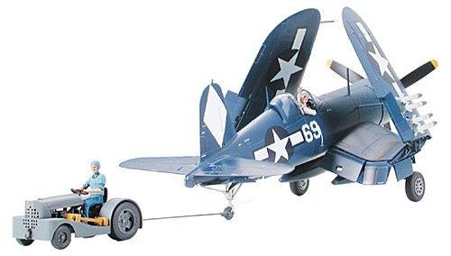Tamiya 1/48 Masterpiece Aircraft Series No. 85 U.S. Navy Vought F4U-1D Corsair Mototug Towing Set Plastic Model Kit 61085