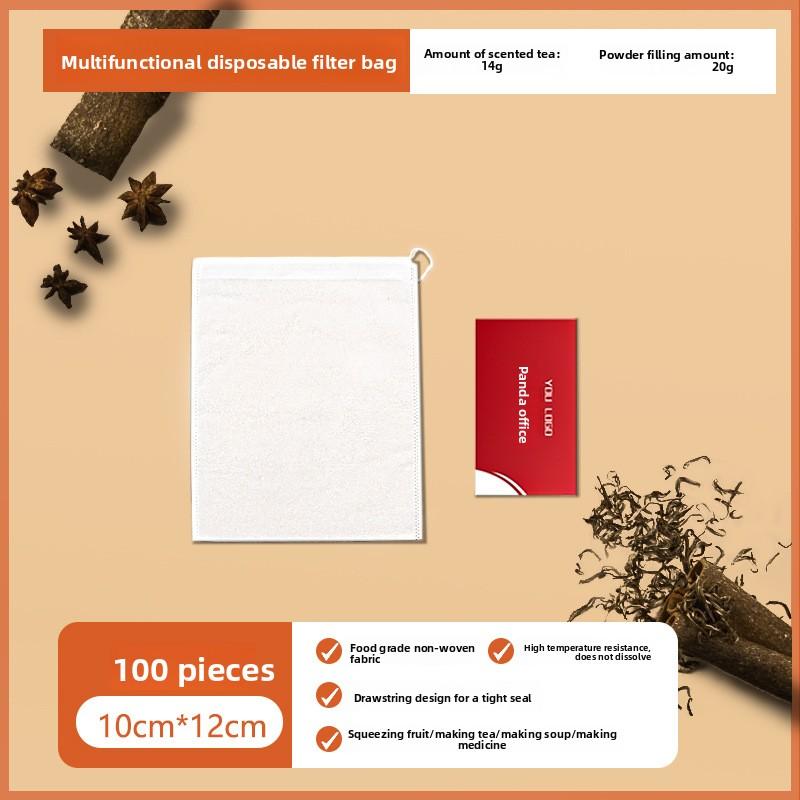 Non-woven Fabric Tea Bag with Drawstring, Disposable Soup and Marinade Bag, Traditional Chinese Medicine Decoction Gauze Bag