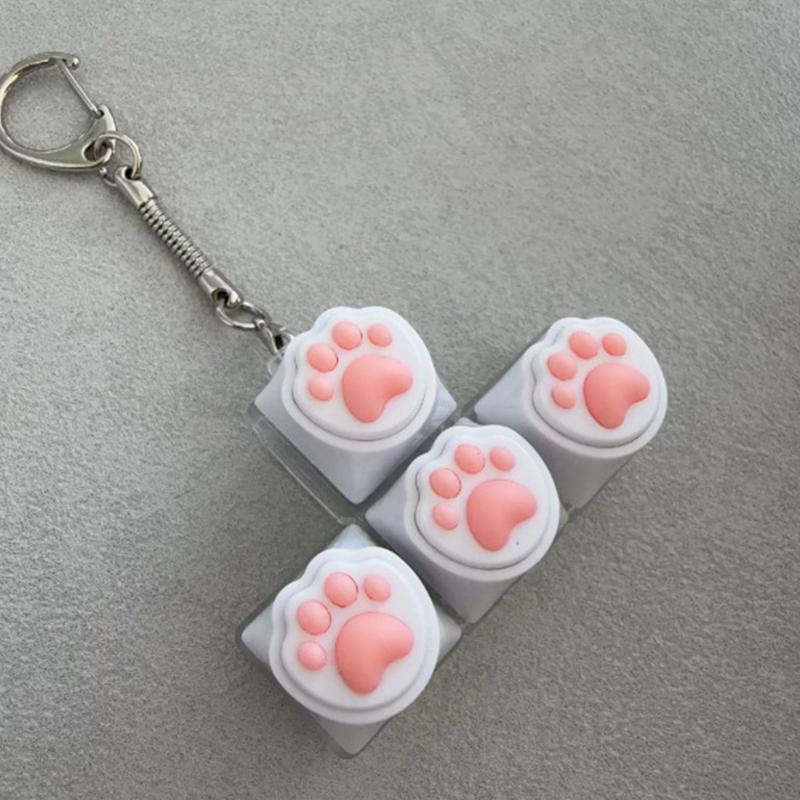 Bread Keycap Stress Relief Clicker Keychain Mechanical Keyboard Button Decompress Fingertip Keyring