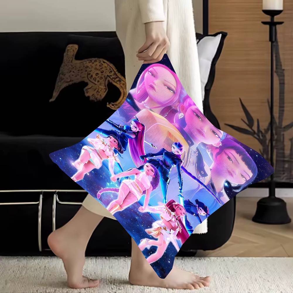 Kpop Demon Hunters Kuddfodral Personligt Kuddfodral Barn Sovrum Vild Party Dekor Kuddfodral Barn Födelsedag Babyshower Gåva