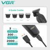 VGR V-995 Electric Hair Clipper, Metal Leather Body Men's Hair Clipper Household Oil Head Carving Electric Pusher with LED Digita Home Hair Trimming